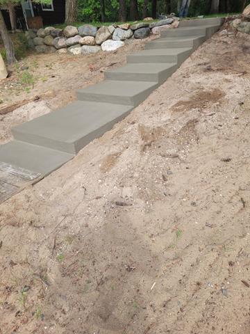 concrete stairs fifty lakes